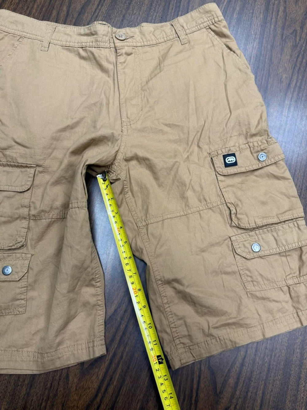Ecko Unlimited Tan Cargo Shorts with Multiple Pockets size 34 - Picture 7 of 14
